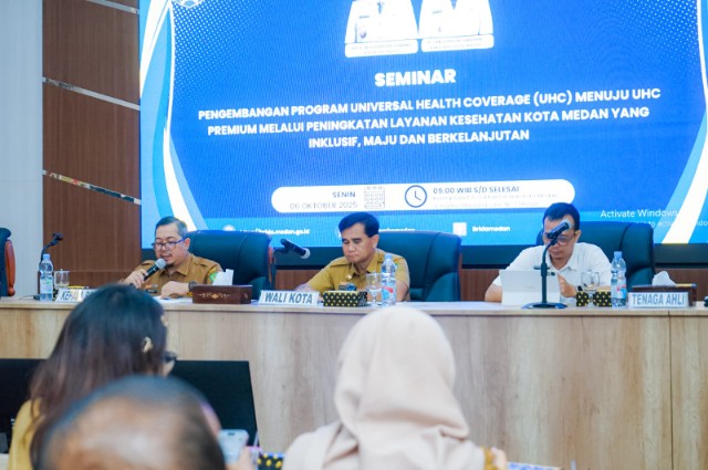 Pemko Medan Gelar Seminar Hasil Pengembangan Program UHC Menuju UHC Premium Melalui Peningkatan Pelayanan Kesehatan di Kota Medan